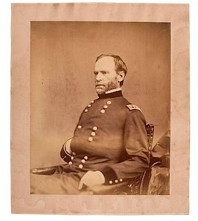 General W.T. Sherman, Large Format Albumen Photograph 