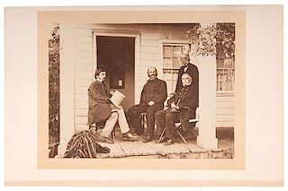 Major Generals Anderson and Burnside, Albumen Photograph 
