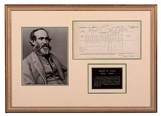 CSA General Jubal Early, Rare Civil War Signed Requisition 