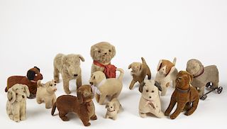 13 Vintage Stuffed Dogs