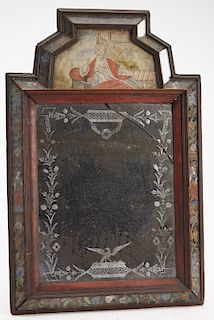 Early Courting Mirror with Etched Glass