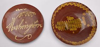 2 Contemporary Redware Dishes