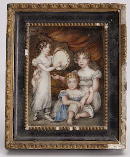 Early Miniature Portrait of Children