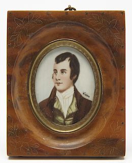 Miniature Portrait of a Gentleman signed Violau