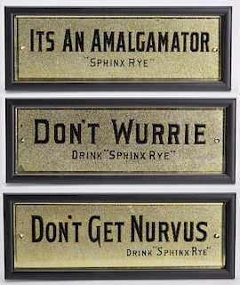 Three Sphinx Rye Whiskey Signs