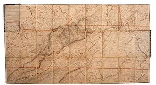Mountain Region of North Carolina and Tennessee, Civil War Field Map of Maj. G.P. Thruston, 1st Ohio Infantry 