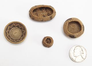 4 Fine Miniature Native American Baskets