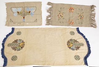 Group of 11 Embroidered Arts and Craft Textiles