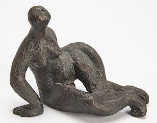 Modernist Bronze Reclining Figure