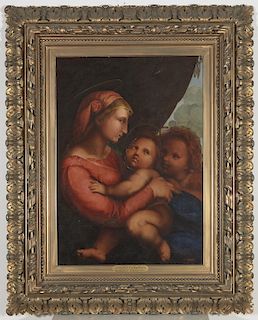 Religious Painting in Ornate Frame