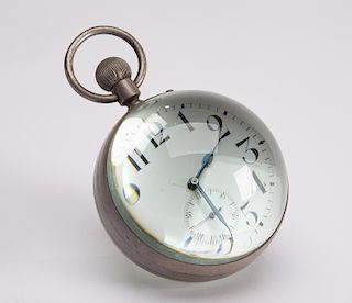 Tiffany Crystal and Sterling Globe Clock