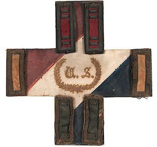 Sixth Corps Civil War Officers' Shoulder Straps Display 