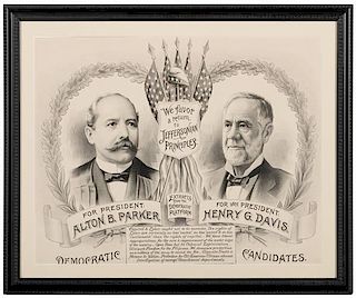 Alton Parker - Henry Davis 1904 Jugate Campaign Poster 