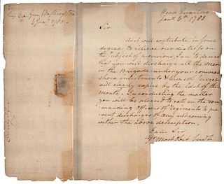 Revolutionary War-Period Letter Addressed from General Washington to his Officers, January 6, 1780 