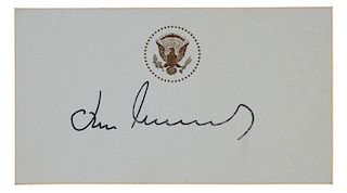John F. Kennedy Card Signed as President, Plus Evelyn Lincoln TLS 