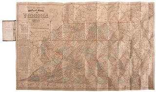 Lloyd's Official Map of the State of Virginia from Actual Surveys by Order of the Executive 1828 & 1859, Corrected and Revised in 1862 