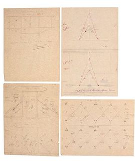Wright Brothers, Original Drawings & Working Copies Made at the Smithsonian by Louis P. Christman, with Notes from Orville Wright 