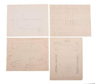 Wright Brothers, Louis P. Christman's Working Notebook, Including Diagrams, Stock Requisitions, Sketches, and Other Correspondence on Reconstruction o