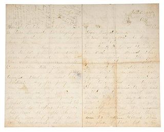 Fort Apache, Arizona Territory, 1881 Letter Regarding Indian Fighting 