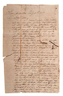 Texas-Indian Wars, 1839 Letter Written by Mounted Ranger Ira Ellis, with References to Indian Fighting and Death of Cherokee Chief Bowles 