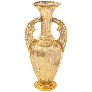 A Bohemian Cut-Glass Vase in the "Alhambra" Form, circa 1860