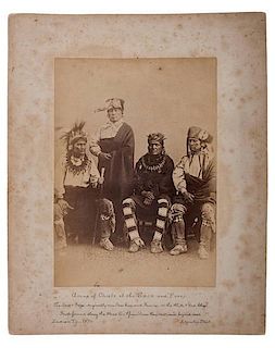 Group of Chiefs of the Sacs and Foxes, 1870, Albumen Photograph by Gardner or Bell 