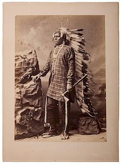Charles M. Bell Photograph of Kansa Indian, Eagle Plume 