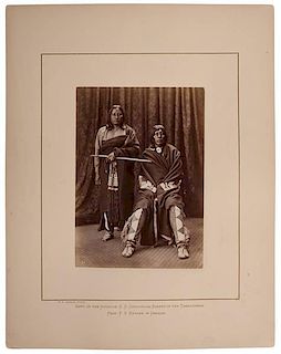 W.H. Jackson Albumen Photograph of Plenty Bears and Old Eagle, Arapaho 