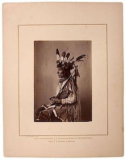 W.H. Jackson Albumen Photograph of Medicine Bear, Cut Head Dakota 
