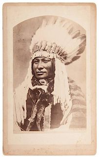 Chief Rain-in-the-Face, Boudoir Card Photograph 