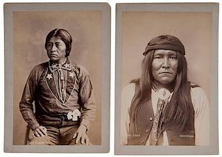 W.H. Jackson Albumen Photographs of Identified Apache Indians 