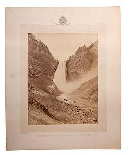 W.H. Jackson Hayden Expedition Photograph of The Great Falls of the Yellowstone 