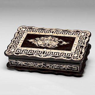 Cowboy Poker / Playing Card Carrying Box, Ca Mid-Late 1800s 