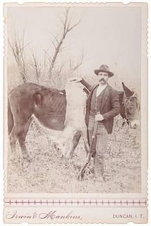 Cabinet Card of Photographer William E. Irwin Hunting 