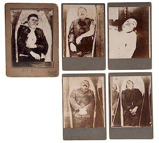 Cabinet Photographs of the Dalton Gang in Death, Group of Five 