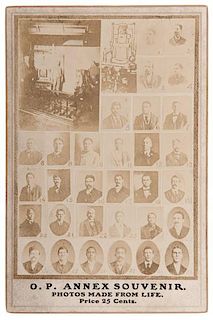 Ohio Penitentiary, Cabinet Photograph Featuring Mug Shots of 31 Criminals Executed by Electric Chair, 1907 