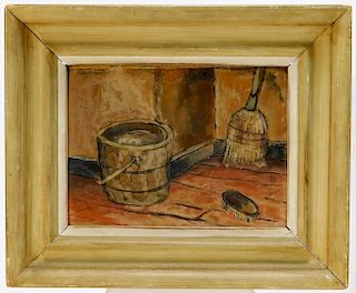 Edward Rosenfeld Home Cleaning Still Life Painting