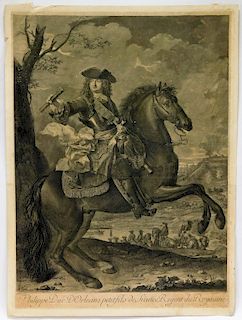Nicolas Edelinck Philippe Duke of Orleans Print
