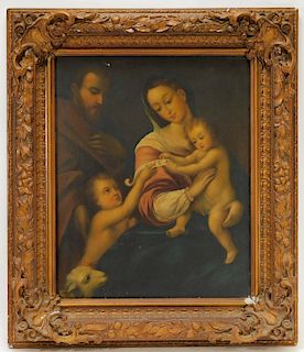 1860 M. E Williams Holy Family Old Master Painting