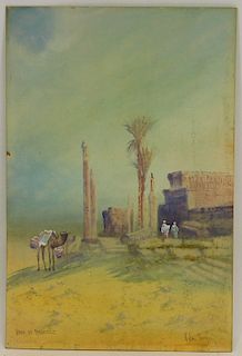 European Orientalist Ruins of Persepolis Painting