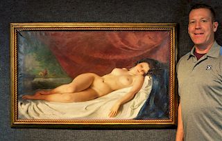 Maria Szantho Reclining Nude Portrait Painting