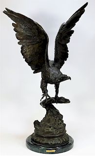 Jules Moigniez Bronze Animalier Eagle Sculpture