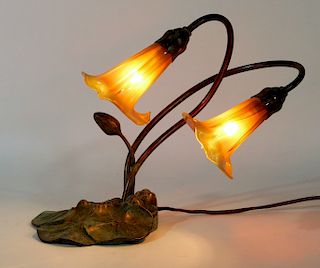 Lundberg American Deluxe Double Lily Accent Lamp