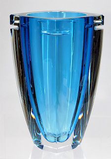 Waterford Crystal Blue Sommerso Vase