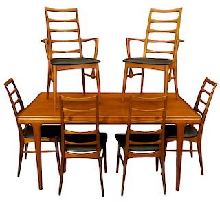 Danish Niels Koefoed Lis Chair Dinning Room Set