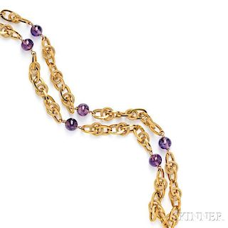 18kt Gold and Amethyst Chain