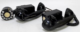 2 Bell Telephone Space Saver Rotary Phones