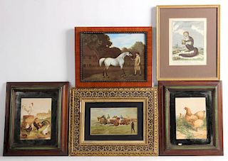 Five Prints of Animals