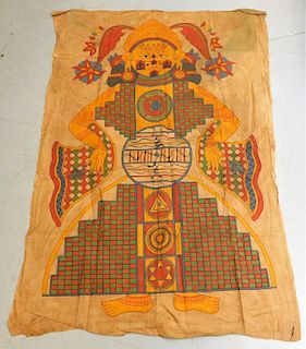 Polychromatic Indian Thangka Jain Tantric Painting