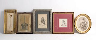 Three Etchings of Classical Men